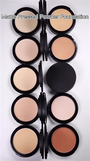 Portable Compact Pressed Powder Foundation Palette Concealer Feature Dark Mineral Translucent Makeup Customizable Private Label