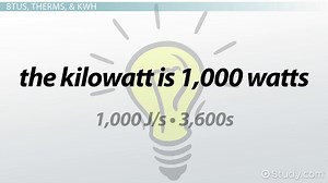 Energy Measurement | Units & Conversions - Video | Study.com