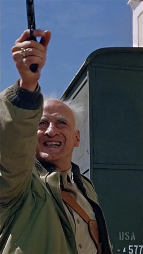 Patton Shoots His Pistol at German Bombers #military #movie #ww2