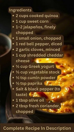 Sweet Corn Jalapeño Quinoa Casserole Recipe by What Shall I Cook