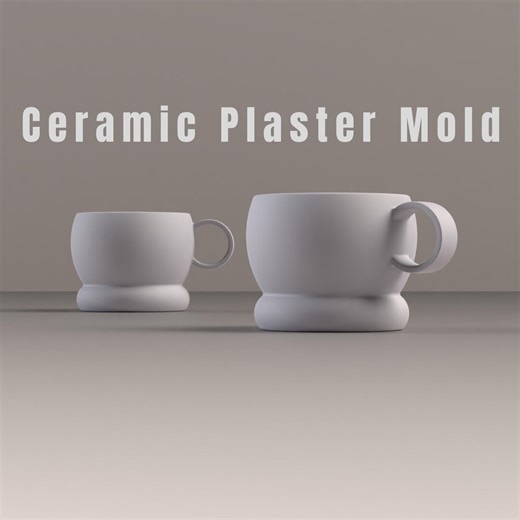 Slip Cast Mold (digital Download), Plaster Mug Mold, Tea Cup - Etsy