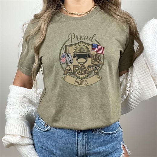 Custom Proud Army Family Mom Dad Brother Shirts, Personalized Army Dad Shirt, USA Army Family Outfits, Military Family Gift - Etsy