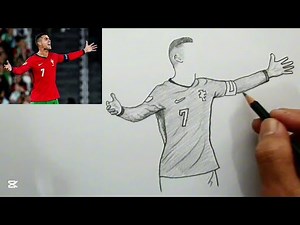 Simple pencil sketch tutorial: How to draw Cristiano Ronaldo
