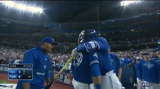 The bat flip heard around the world. Game 5 of the 2015 ALDS on NOW on SN and snnow.ca #BlueJaysOnSN | Sportsnet