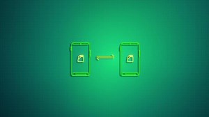 transfer file icon animation with glowing line style, animated sharing data sign suitable for data transfer process, connection between devices, and wireless networks