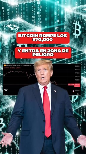 BITCOIN PIERDE LOS $70,000! La criptomoneda reina rompe un soporte clave y arrastra al mercado en su peor semana desde 2022. Con liquidaciones de $2,000 millones y las instituciones vendiendo sus ETFs, el pánico se apodera de los inversores. ¿Rumbo a los $60,000 o rebote inminente? #Bitcoin #BTC #Crypto #Ethereum #Solana #WallStreet #Inversiones #Bolsa #Finanzas #Liquidaciones #Blockchain #Mercados #Noticias