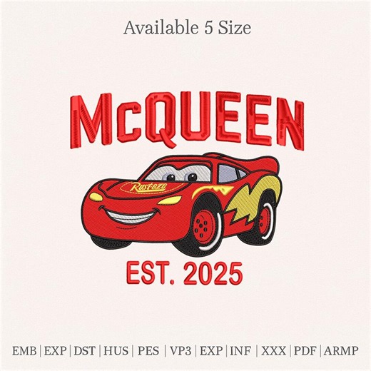 Race Car Embroidery Design, Cartoon Racing Car Embroidery File, Personalized Name Machine Embroidery, PES DST JEF VP3, Digital File - Etsy