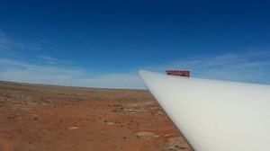 side view from the twin Astir Landing | Kupi Kupi Coober Pedy Gliding Club