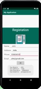 Registration form in Android studio - Tutusfunny