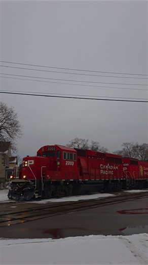 CP 2203 EMD GP20C-ECO & GP38-2 in the Snow in LaCrosse, WI!