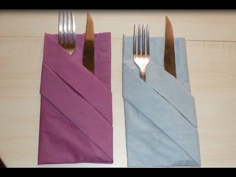 Napkin Folding | Silverware Pouch| Paper Towel Folding Tutorial