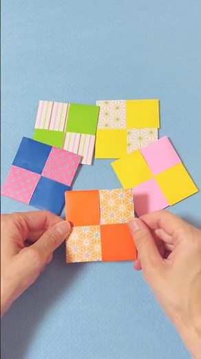簡単すぎるコースターを折りました🤗 #折り紙 #おりがみ #papercraft