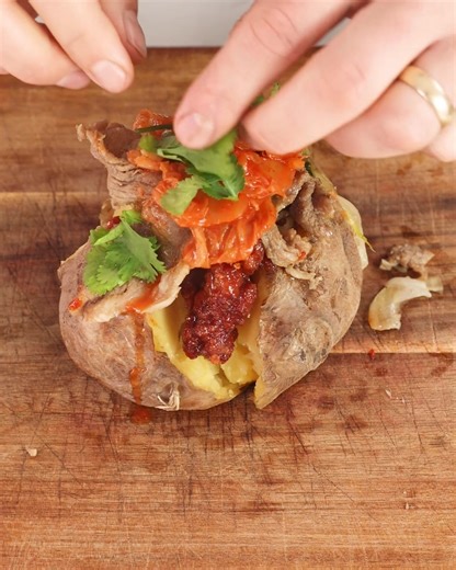 What if Korea came up with the baked potato? @gulasgrub is about to find out! #bakedpotato #potato #potatorecipe #potatoes | Tasty