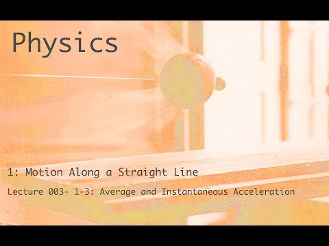 Average & Instantaneous Acceleration - Physics (full course) - lecture 003