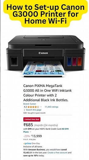 How to | Setting Up #canon G3000 Printer | Home Wi-Fi and Router Connection #shorts #Trending