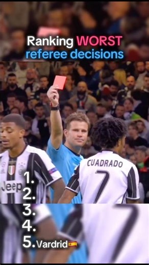 Worst Referee decisions in football