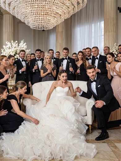 “During the Wedding, the Bride Whispered That Something Was Moving Under Her Dress — What We Saw Next Left Everyone Stunned” The wedding hall sparkled with lights, laughter, and music. Glasses clinked, champagne flowed, and the dance floor was alive with friends and family celebrating the happiest day of my life. Everything seemed perfect… almost too perfect. I sat beside the bride, holding her hand, watching her radiant smile. She seemed calm, yet I noticed her fingers trembling ever so slightl