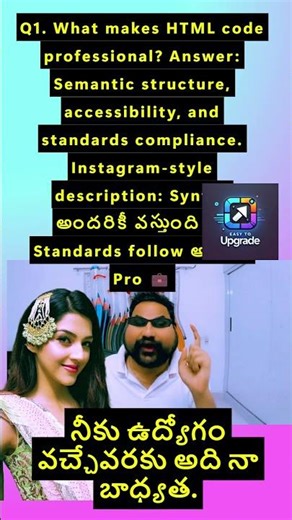 Q1. What makes HTML code professional?