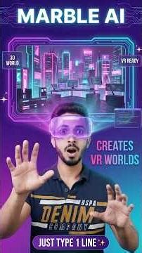 I Built a FULL 3D VR World in 2 Minutes! || AI से 3D World बनाओ FREE! 🔥