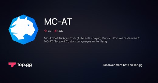 Add MC-AT Discord Bot | The #1 Discord Bot and Discord App List