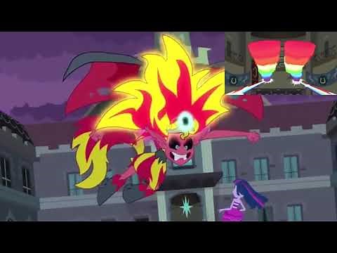 Demon Sunset Shimmer's Equestria girls the elements of harmony MLP EG Movie Sparta Remix Extended