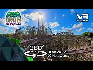 360 Iron Gwazi: FASTEST, TALLEST, STEEPEST Roller Coaster onride 8K 🟥 Busch Gardens REALISTIC VR POV