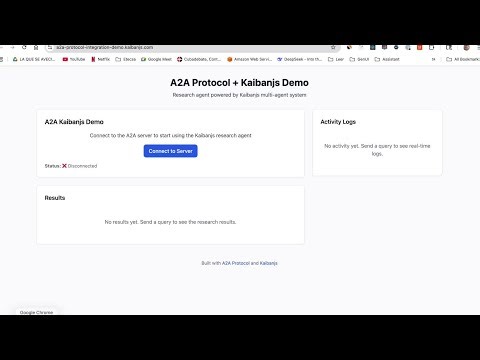 AI Agents Working Together: A2A Protocol + Kaibanjs Multi-Agent Demo | Real-time Research Automation
