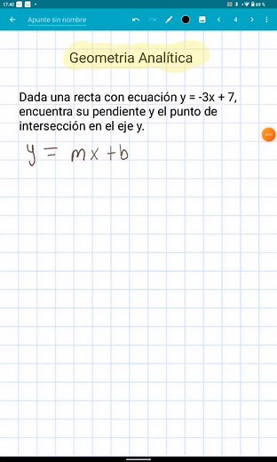 Geometría analítica: Ecuación general de una recta