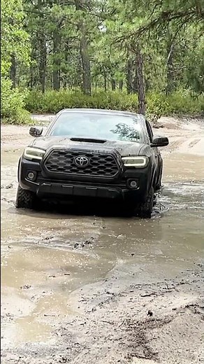 Toyota Tacoma playing in mud