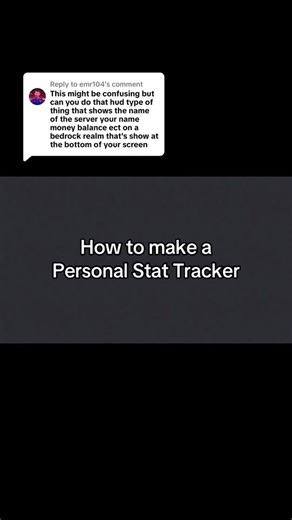 Replying to @emr104 Normal scoreboards not doing it for you? Try it on your actionbar instead! #minecraft #minecraftbedrock #minecraftcommands #commandtutorial #fypage #viral #stat #commandblock #server