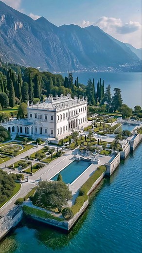 Inside a $127,000,000 French Mansion on Lake Como #shorts #como #italy #housetour #billionairehome