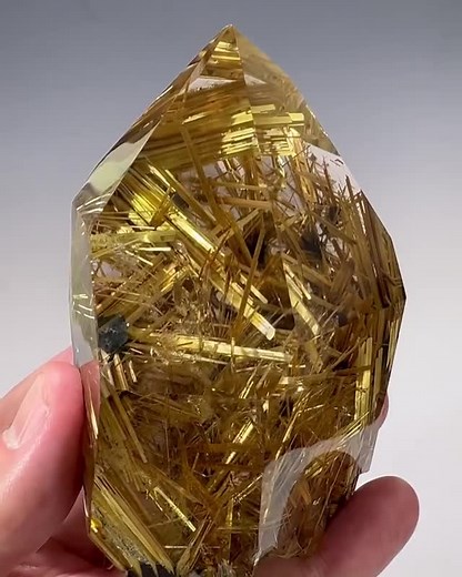Stunning Golden Rutilated Quartz! Location: Brazil Geology Love
