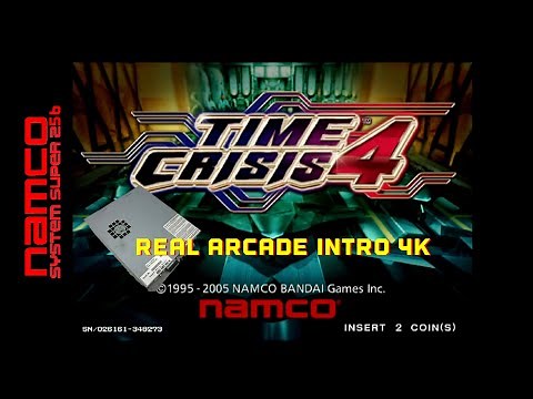 Time Crisis 4 real arcade intro and attract mode Namco System Super 256 4K