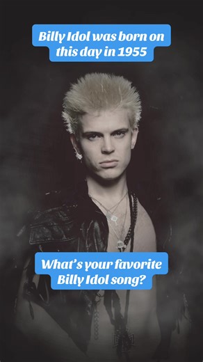 Billy Idol was born on this day in 1955. #birthday #80s #80smusic
