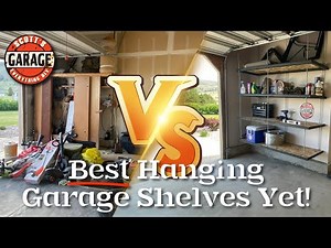 How I Built the BEST Hanging Garage Shelves with Threaded Rod!