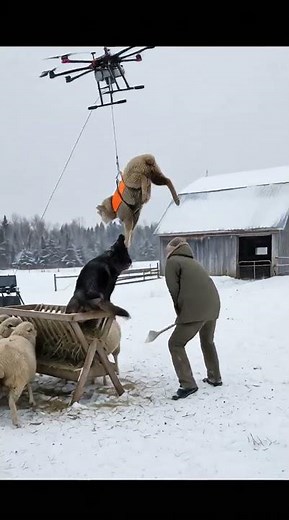 Wolf Attacks Sheep on Drone Leash #wildliferescue