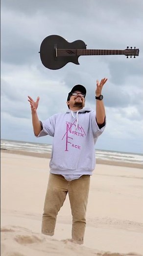 Trip to beach with my NOVA Go SP1 carbon fiber guitar by Enya music!