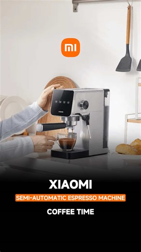 Coffee Time ☕️ #xiaomismarthome #xiaomi #xiaomisemiautomaticespressomachine