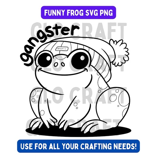 Silly Frog Decal Design SVG PNG for Crafting Animal Reptile Funny Digital Files Download - Etsy