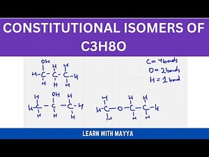 Constitutional Isomers/Structural Isomers of C3H8O | Learn With Mayya