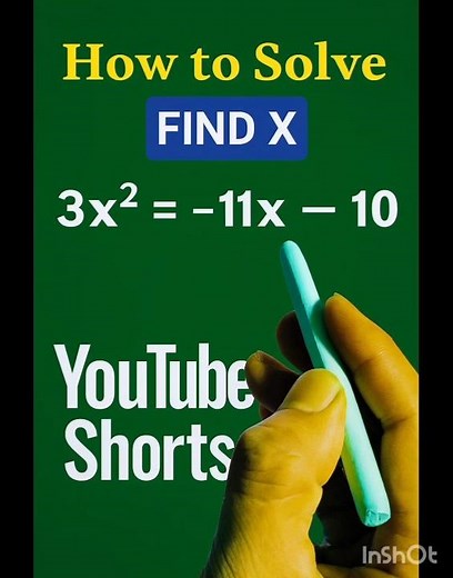Solving Quadratic Equation By Using Factorization Method |Algebra Math #maths#algebra