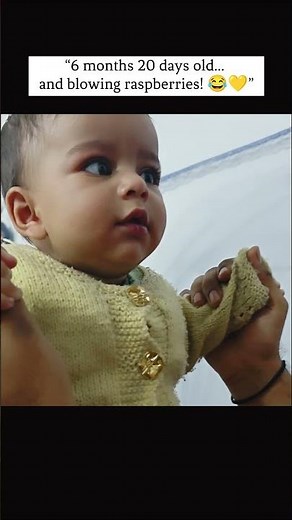 6 Months 20 Days Old Baby Blowing Raspberries 😂 | Cutest “Phurr” Sound Ever!