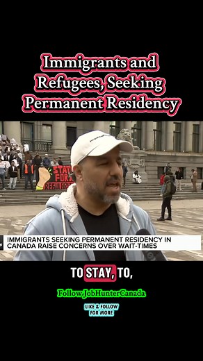 26K views · 197 reactions | Struggles in Canada: Immigrants and refugees, seeking permanent residency, gathered in Vancouver Sunday to raise concerns over skyrocketing processing times. | Job Hunter Canada | Facebook
