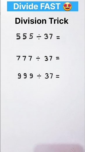 Division Tips and Tricks | Easy Division Tricks for Large and Small Numbers😎 #maths #math #tricks