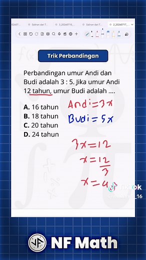 Perbandingan Matematika: Cara Mudah Pakai Pemisalan (x)