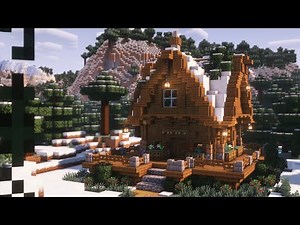 How to Build a Winter Cabin | Minecraft Calm Build