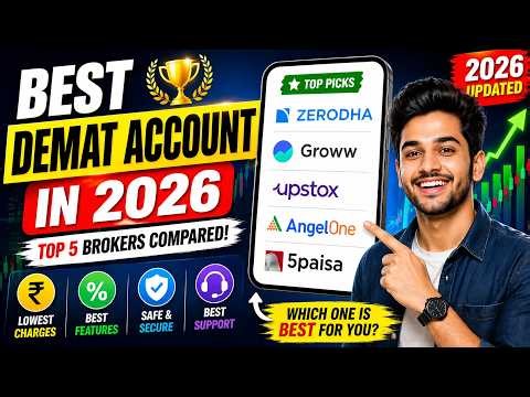 Top 5 Demat Accounts in India 2026 🇮🇳 | Honest Review & Comparison