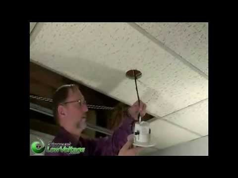 How to mount a security camera to a ceiling tile