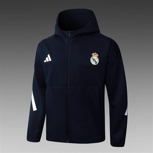 ⚽️2026-27 Real Madrid Balck Training Suit With Hat⚽️