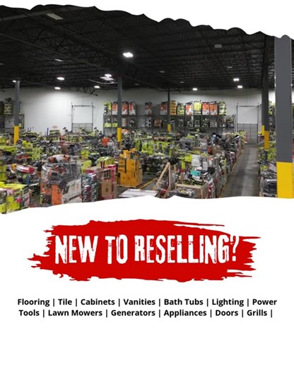 Half Off Wholesale on Instagram: "𝗬𝗼𝘂𝗿 𝗥𝗲𝘀𝗲𝗹𝗹𝗶𝗻𝗴 𝗕𝗹𝘂𝗲𝗽𝗿𝗶𝗻𝘁 𝗦𝘁𝗮𝗿𝘁𝘀 𝗛𝗲𝗿𝗲 🚀 Building a profitable #reselling business does not require a storefront. It starts with choosing the right #wholesale inventory and having a clear plan for how you want to grow. With access to pallets filled with tools, lighting, flooring, appliances, and other high-demand home improvement items, you can focus on products that move consistently in today’s DIY-driven market. If you are just g